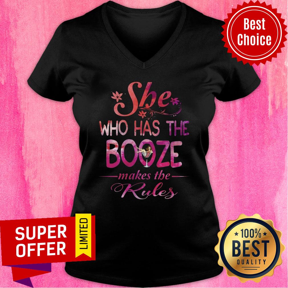 She Who Has The Booze Makes The Rules Shirt - Image 3