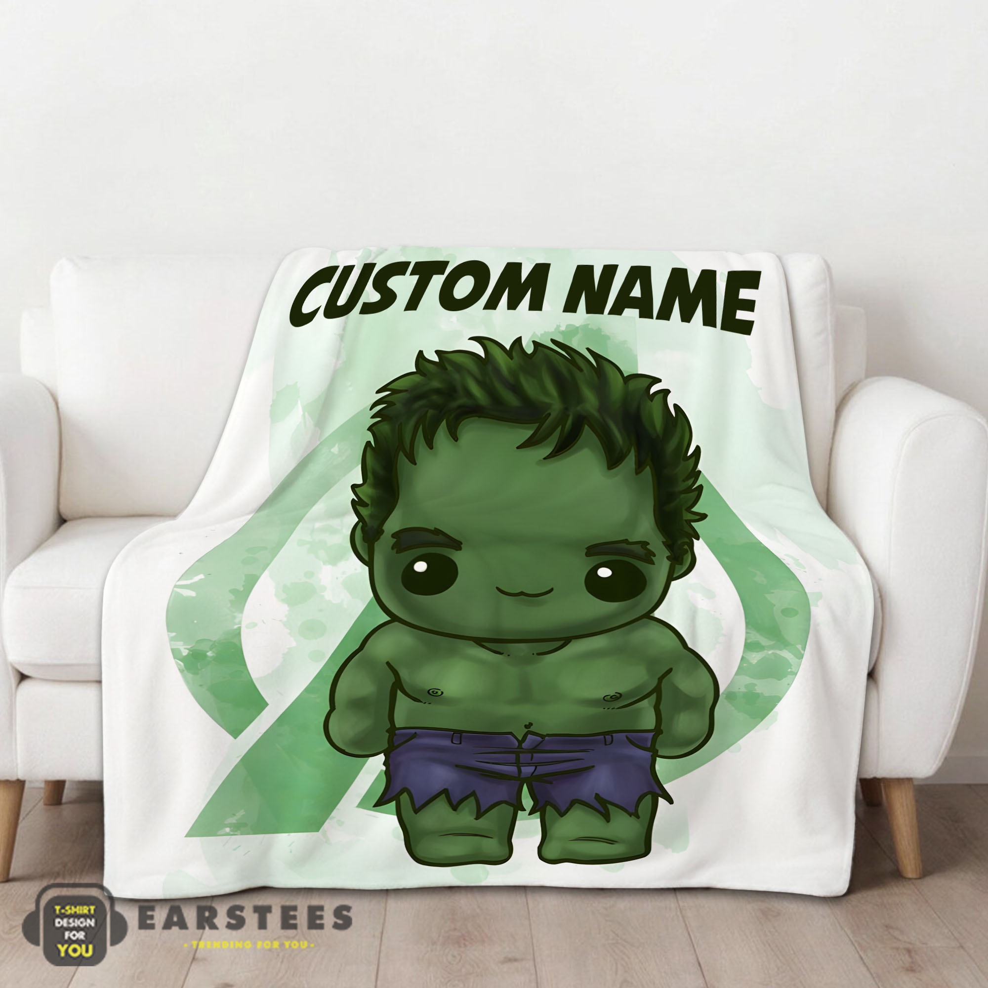 Good Superhero Marvel Avenger Chibi Hulk Blanket Fleece Customized Blanket - Image 2