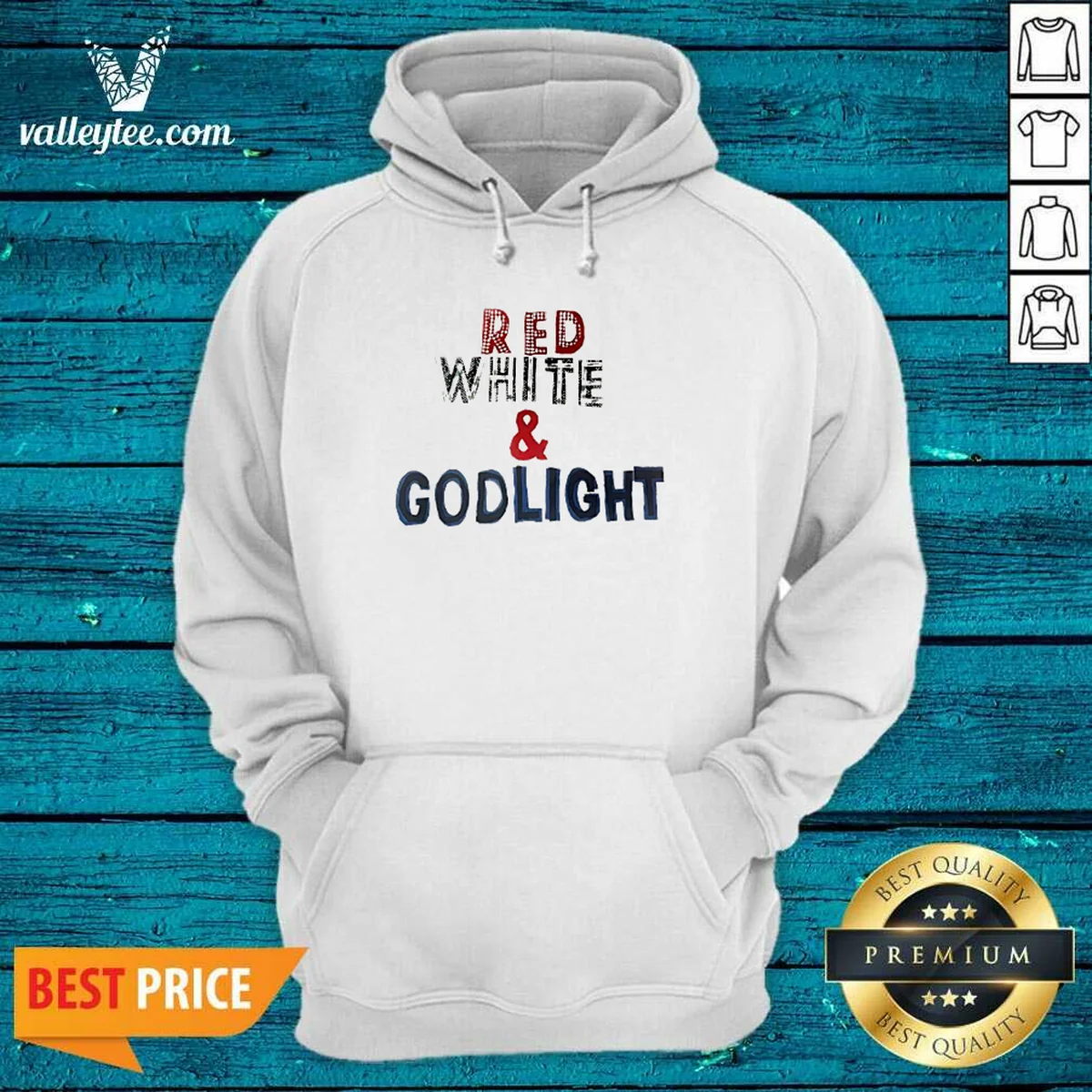 Premium Red White And Godlight Patriotic Shirt - Image 3
