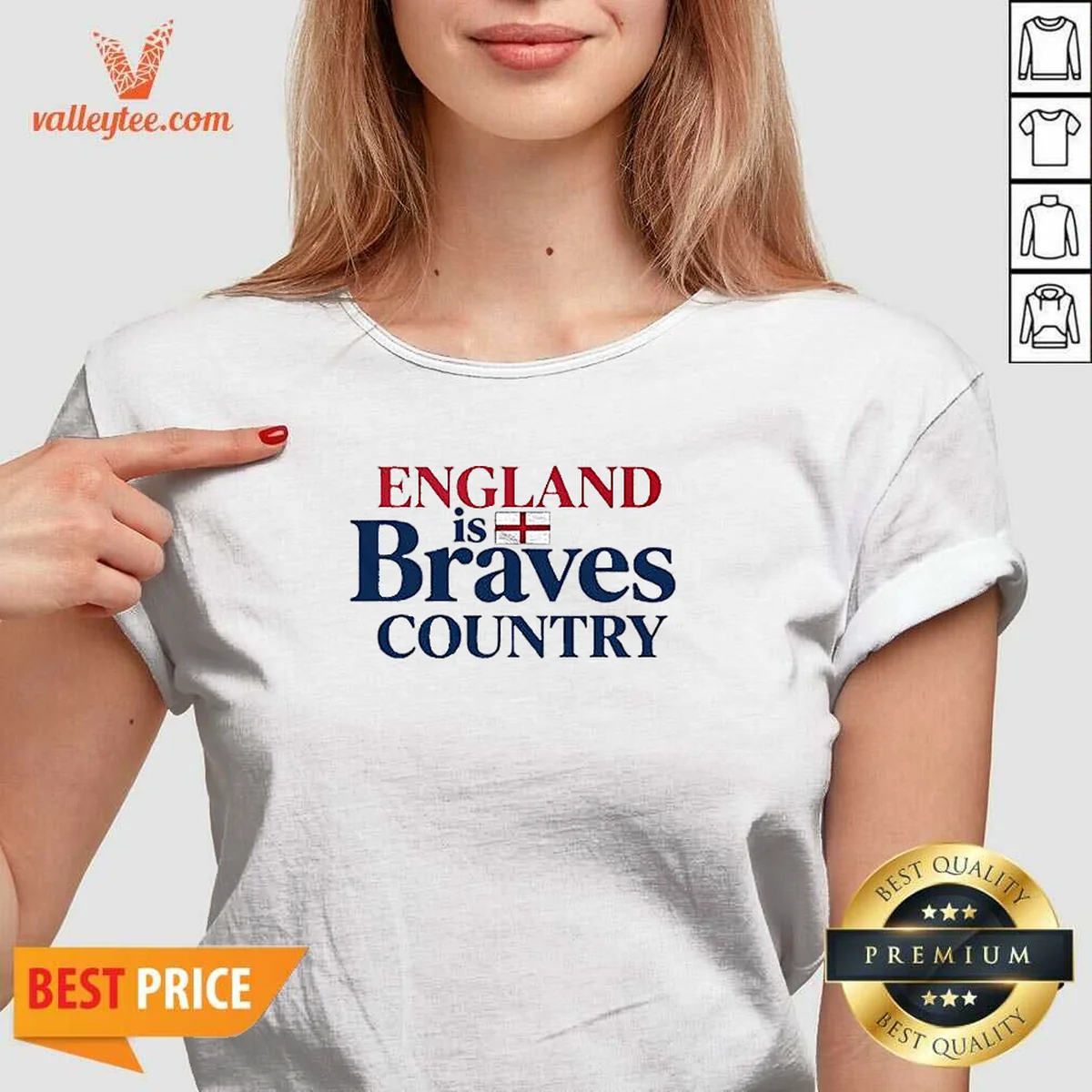 Pretty England Is Braves Country Shirt - Image 2