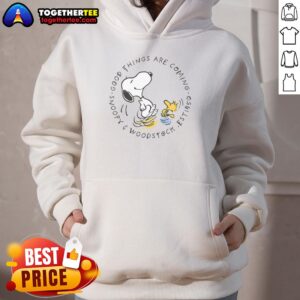 Alternative view of Nice Peanuts Good Things Are Coming Snoopy & Woodstock T-Shirt