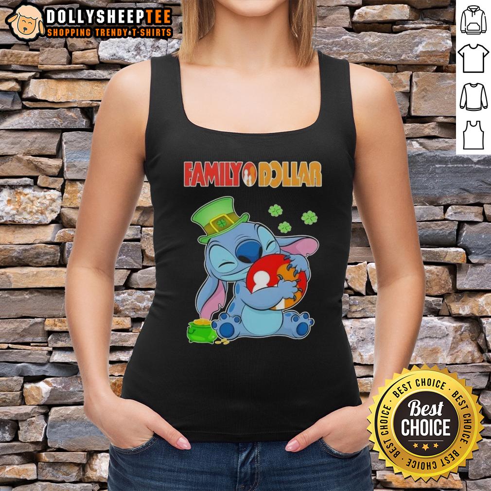 Top Stitch With St Patricks Hug Family Dollar Logo T-Shirt - Image 4