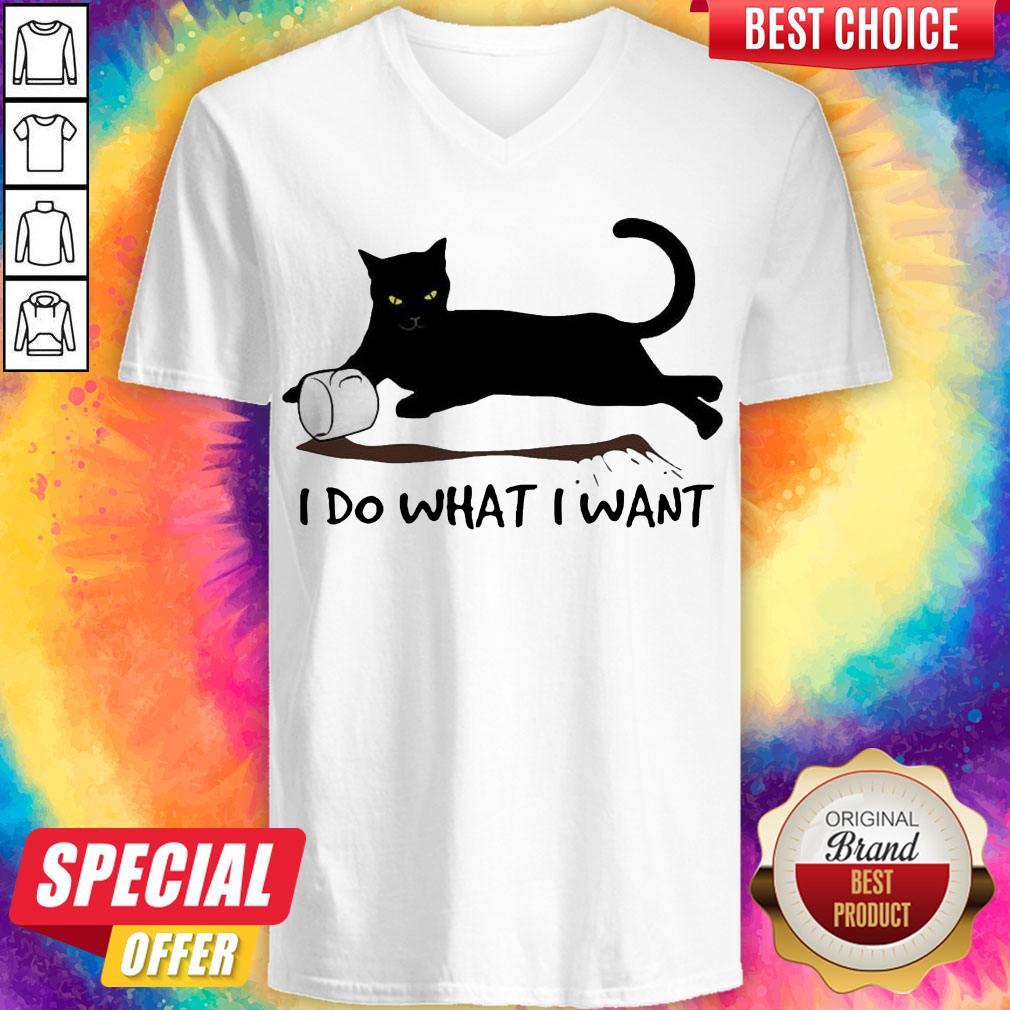 Black Cat Coffee I Do What I Want Shirt - Image 2