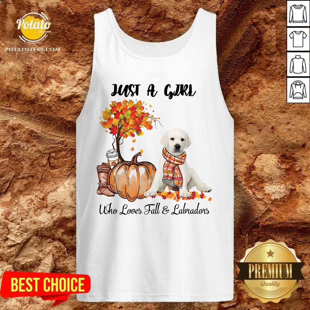 Just A Girl Who Love Fall And White Labrador Halloween Shirt - Image 3