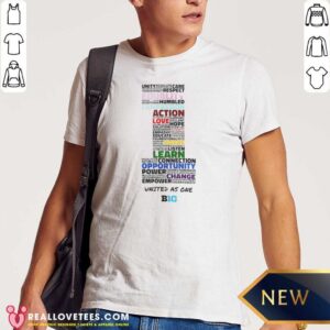 Hot Big Ten Conference United As One Word Cloud Shirt