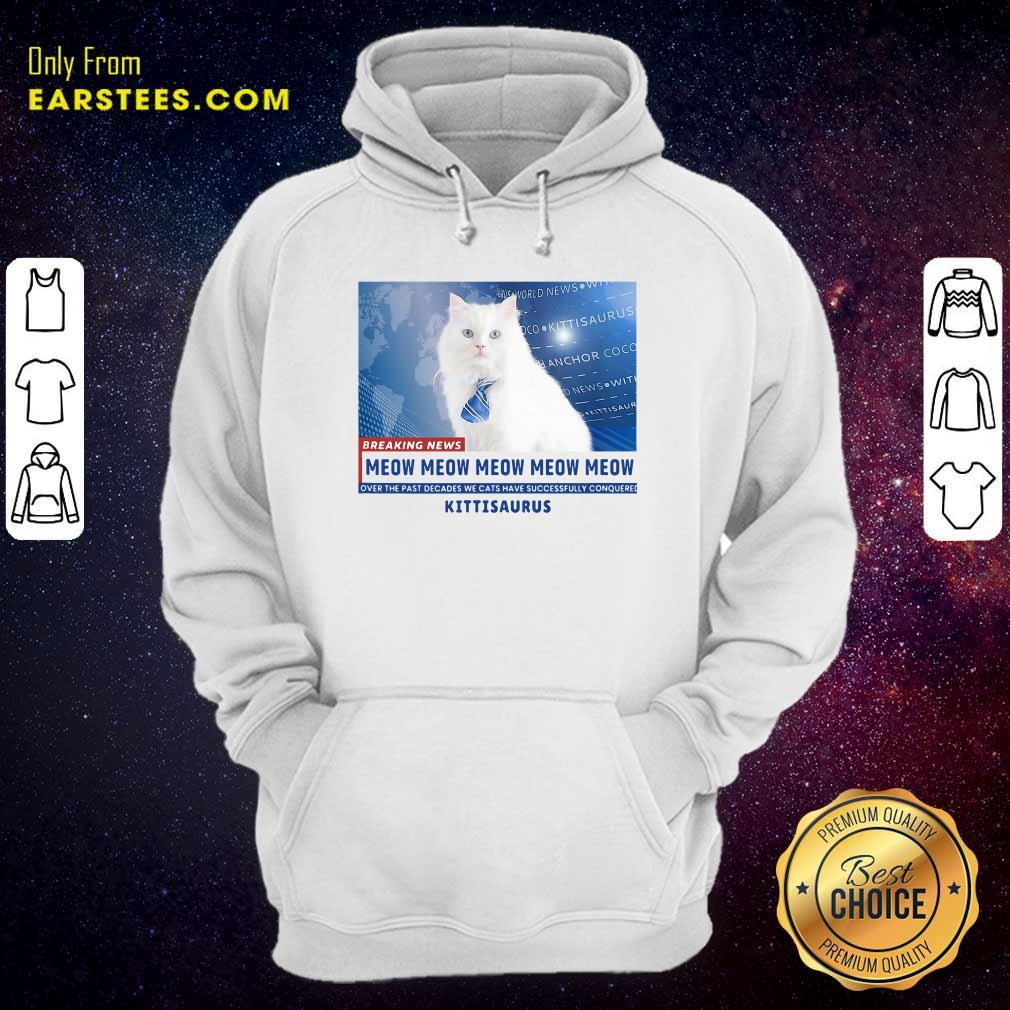 Nice Kittisaurus News Anchor CoCo Cat Shirt - Image 2