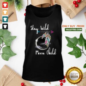 Alternative view of Nice Stay Wild Moon Child Boho Lunar Eclipse Cute Feathers Arrow Shirt