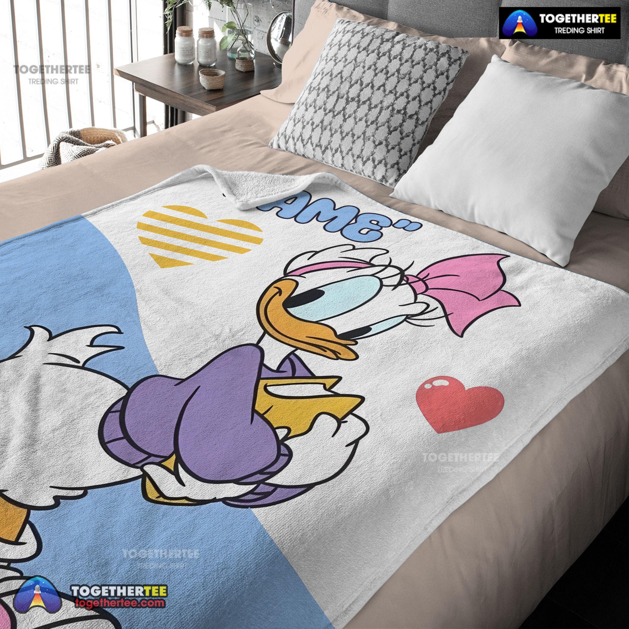 Official Donald Duck Girlfriend Daisy Blanket Fleece Customized Blanket - Image 3