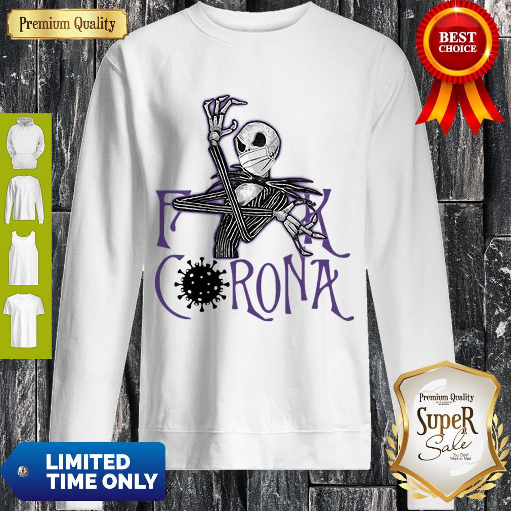 Top Jack Skellington Fuck Corona Shirt - Image 5