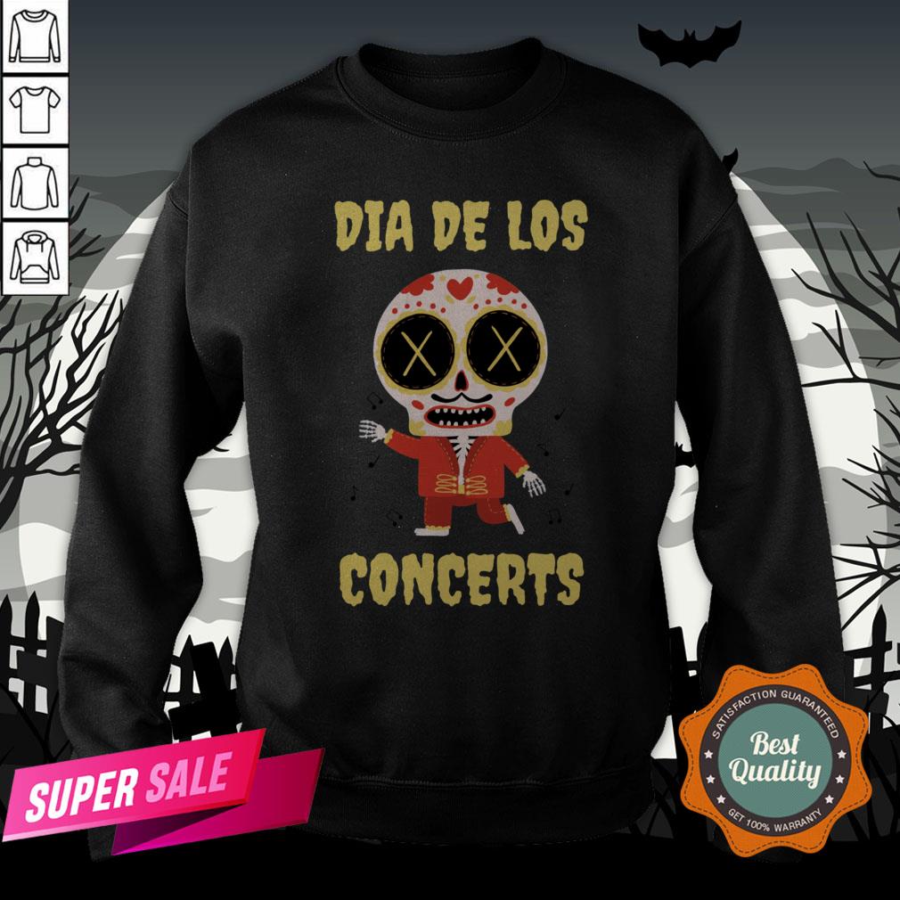 Dia De Los Concerts Day Of The Dead Sugar Skull Shirt - Image 4