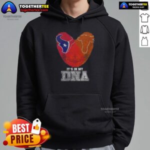 Alternative view of Awesome Fingerprints Houston Texans X Texas Longhorns It's In My DNA T-Shirt