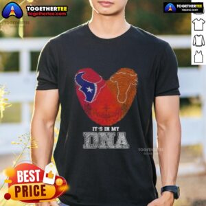 Awesome Fingerprints Houston Texans X Texas Longhorns It's In My DNA T-Shirt