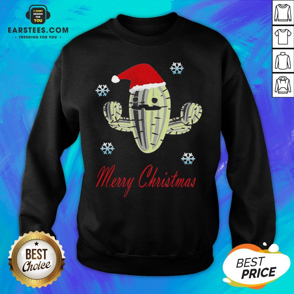 Perfect Cactus Santa Merry Christmas Succulent Plants Shirt - Image 5