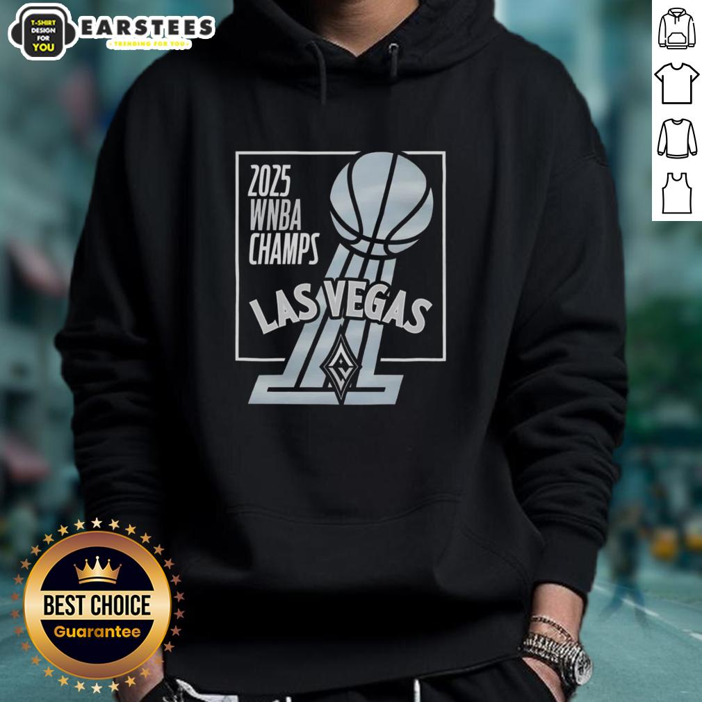 Official 2025 WNBA Champs Las Vegas Aces Trophy T-Shirt - Image 2
