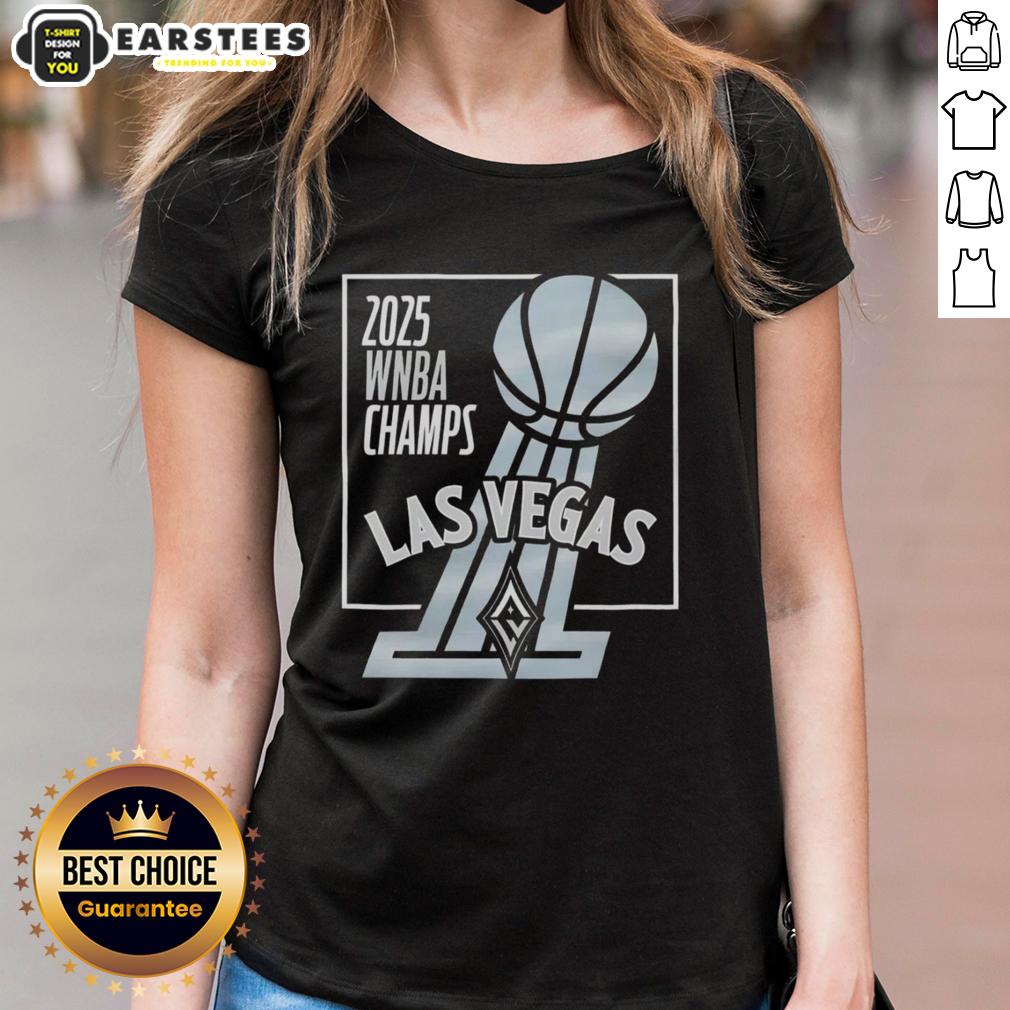 Official 2025 WNBA Champs Las Vegas Aces Trophy T-Shirt - Image 3
