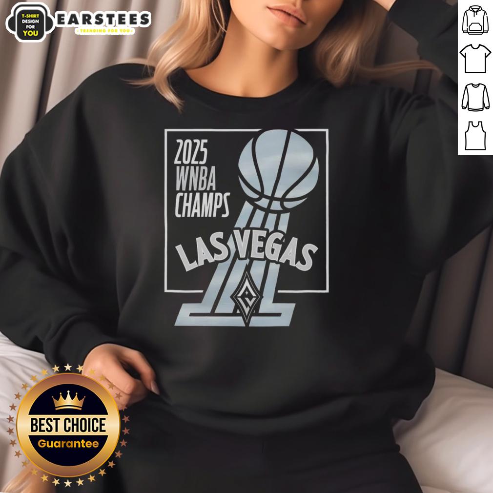 Official 2025 WNBA Champs Las Vegas Aces Trophy T-Shirt - Image 5