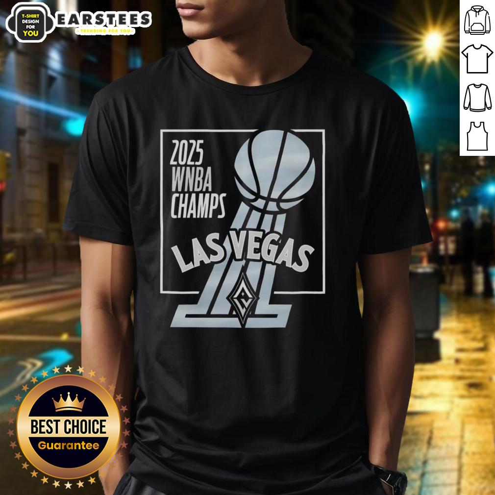 Official 2025 WNBA Champs Las Vegas Aces Trophy T-Shirt