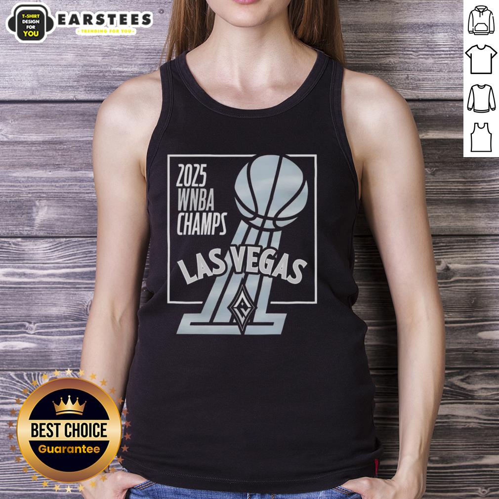 Official 2025 WNBA Champs Las Vegas Aces Trophy T-Shirt - Image 4