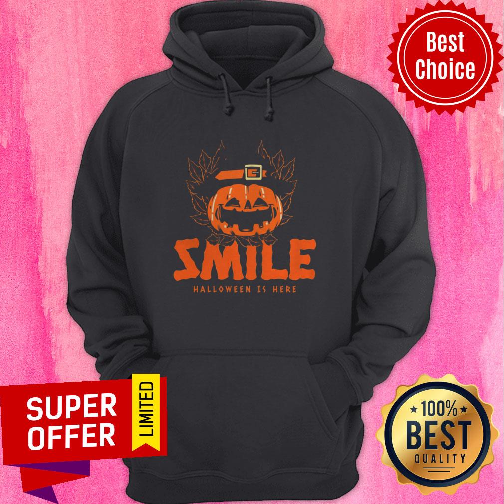 Top Smile Pumpkin Halloween Day Is Here Shirt - Image 2
