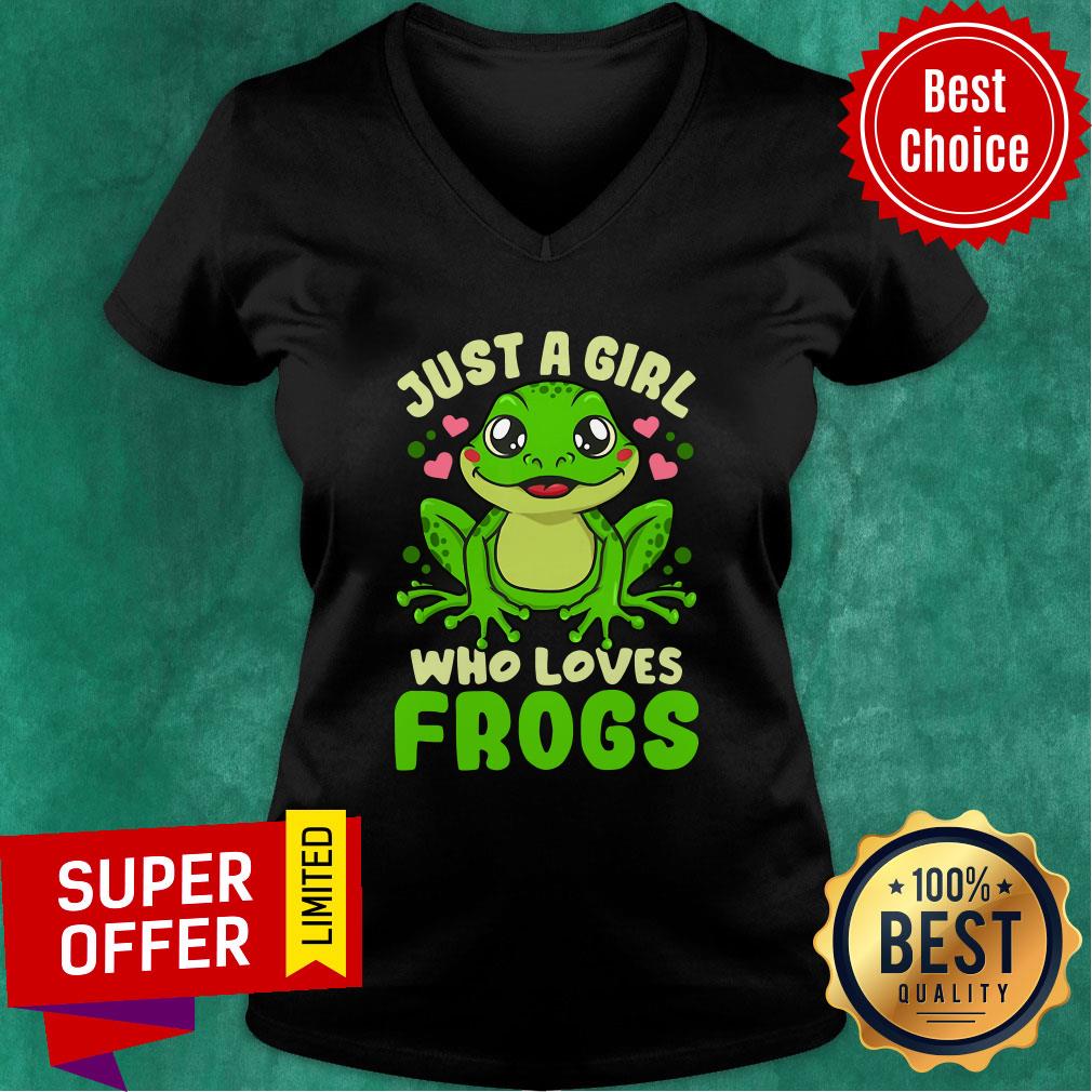 Official Frog Just A Girl Who Loves Shirt - Image 2