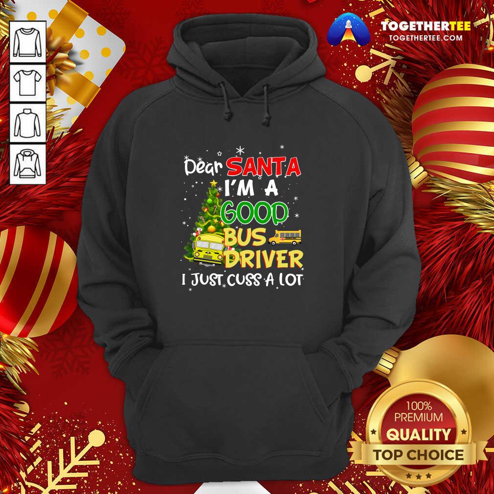 Perfect Dear Santa IM A Good Bus Driver I Just Cuss A Lot Shirt - Image 5