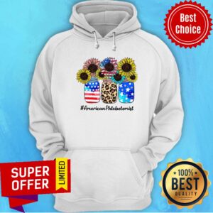 Alternative view of Sunflower American Flag Phlebotomist Shirt