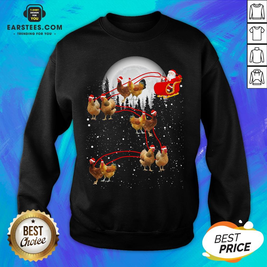 Nice Chicken With Santa Claus Xmas Shirt - Image 5
