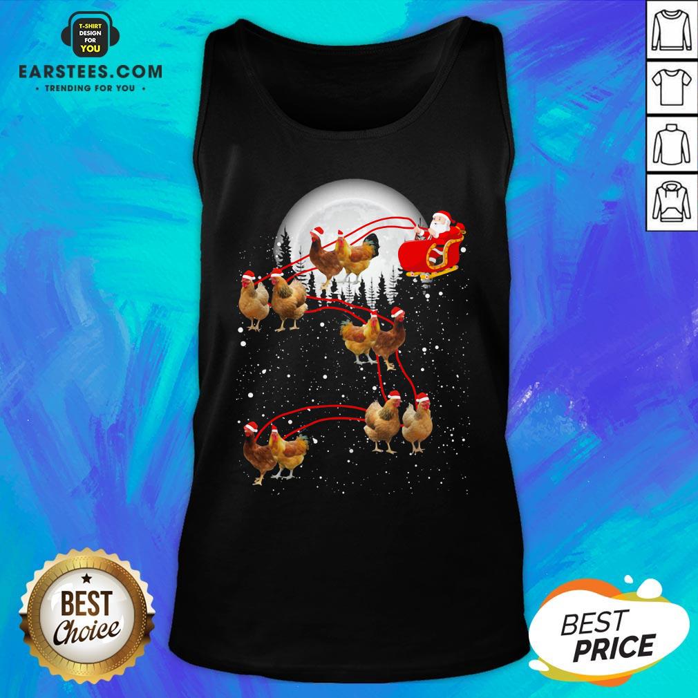 Nice Chicken With Santa Claus Xmas Shirt - Image 4