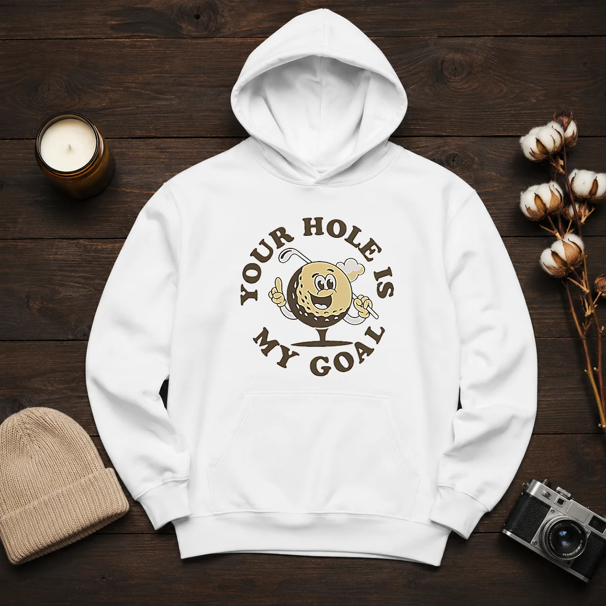 Pretty Your Hole Is My Goal Retro Golf Cartoon Shirt - Image 6