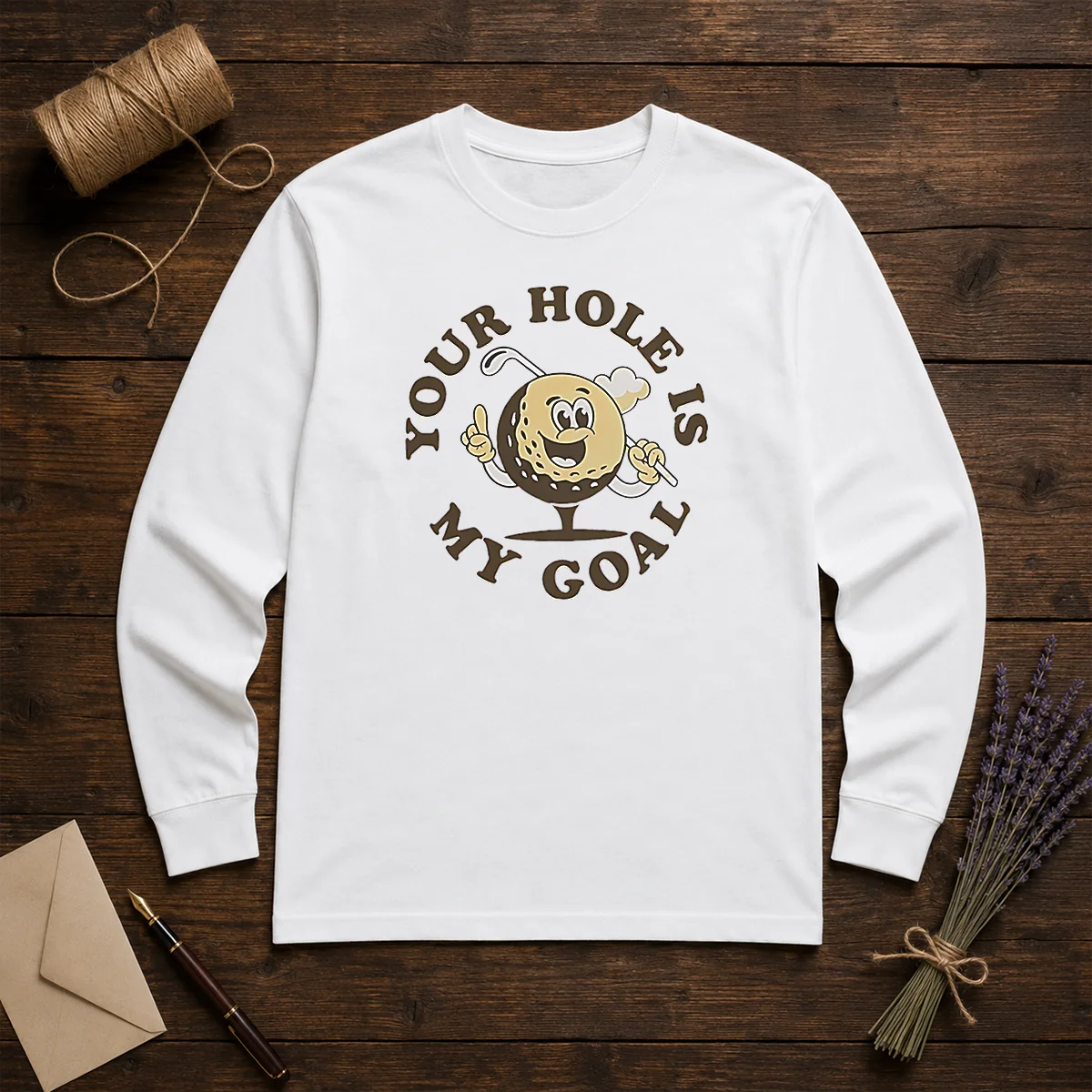 Pretty Your Hole Is My Goal Retro Golf Cartoon Shirt - Image 5