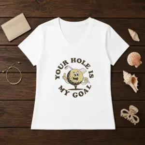 Alternative view of Pretty Your Hole Is My Goal Retro Golf Cartoon Shirt