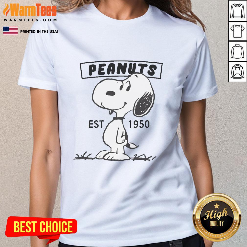 Cute Peanuts Snoopy Smile Est 1950 T-Shirt - Image 3