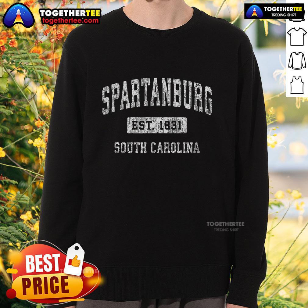 Official Spartanburg South Carolina SC Vintage Established Sports T-Shirt - Image 5