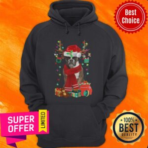 Alternative view of Merry Christmas Boxer Black Reindeer Gift Shirt