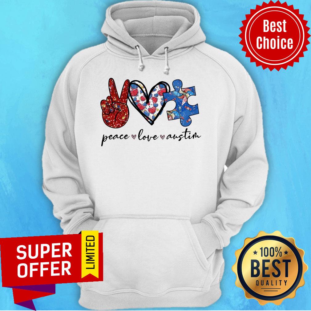 Awesome Peace Love Autism Shirt - Image 3