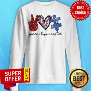 Alternative view of Awesome Peace Love Autism Shirt