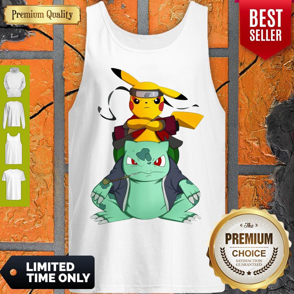 Pokemon Pikachu And Bulbasaur Mashup Naruto Jiraiya Shirt - Image 3