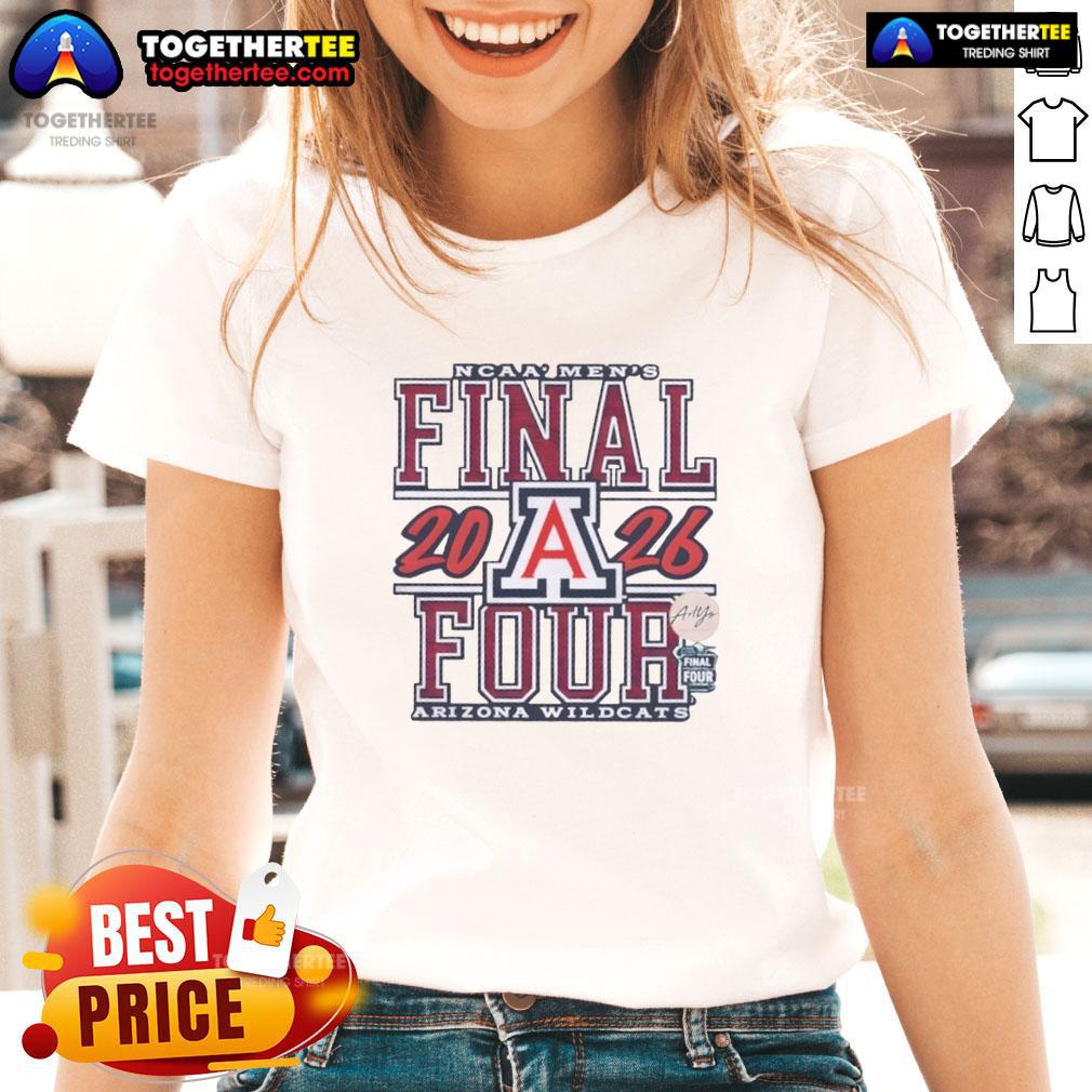 Official 2026 NCAA Men's Final Four Arizona Wildcats Basketball Graphic T-Shirt - Image 3