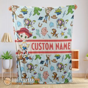 Official Perfect Pixar Toy Story Cowgirl With All Friends Blanket Fleece Customized Blanket