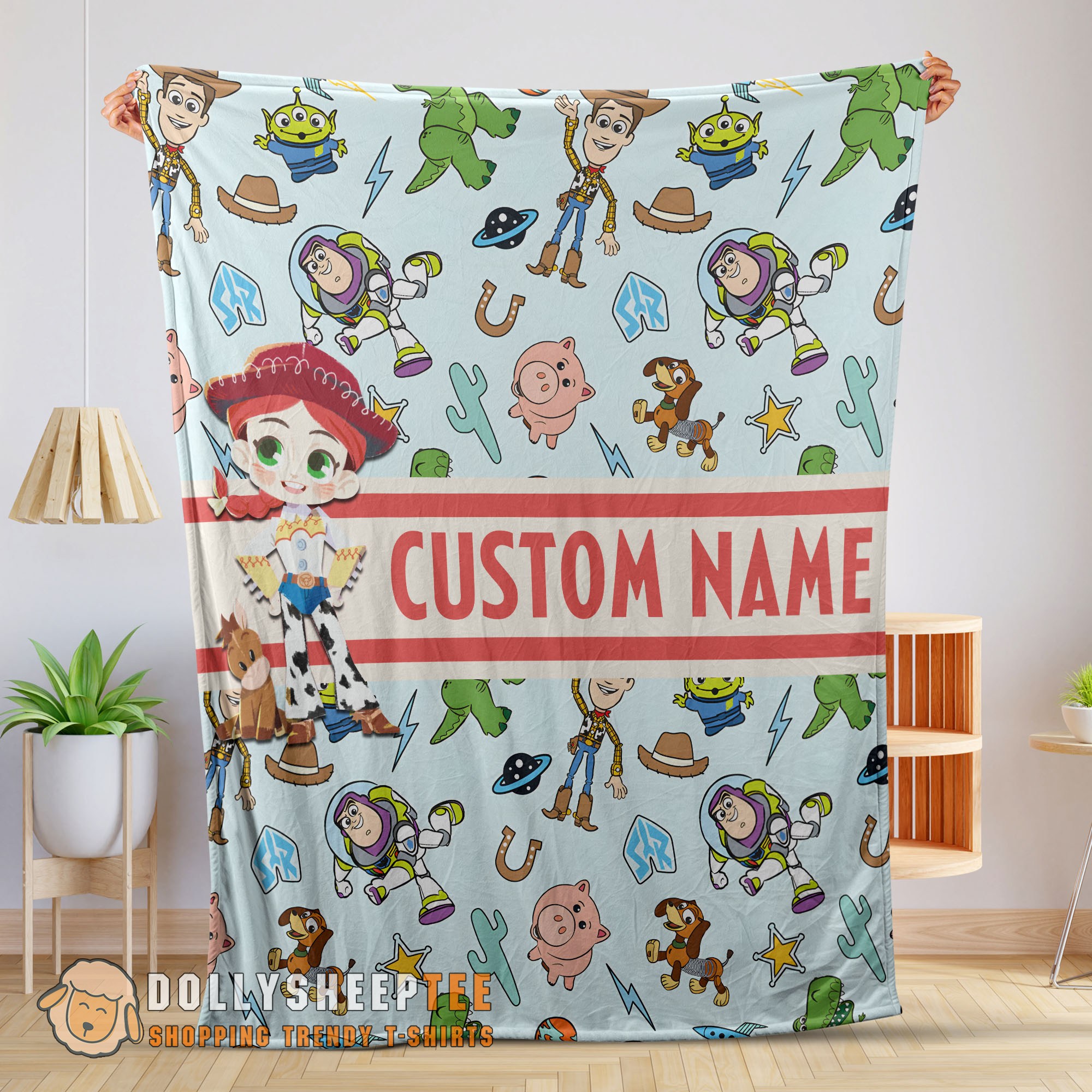 Official Perfect Pixar Toy Story Cowgirl With All Friends Blanket Fleece Customized Blanket