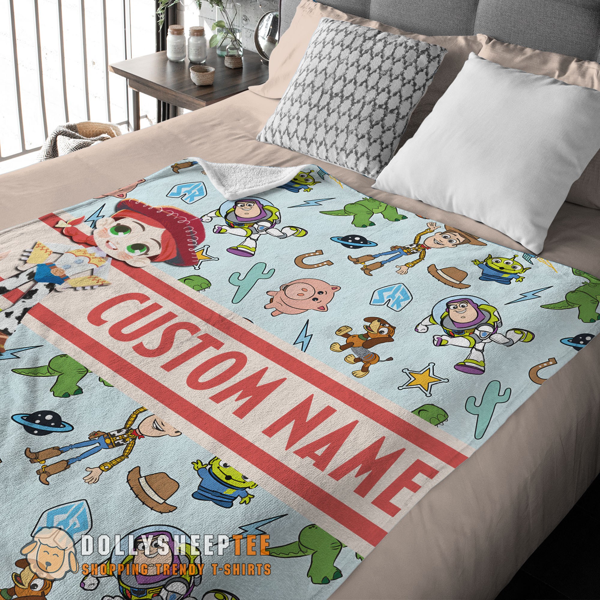 Official Perfect Pixar Toy Story Cowgirl With All Friends Blanket Fleece Customized Blanket - Image 3
