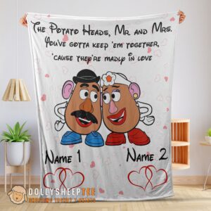 Official Perfect Pixar Toy Story Mr. Potato And Ms. Potato Blanket Fleece Customized Blanket