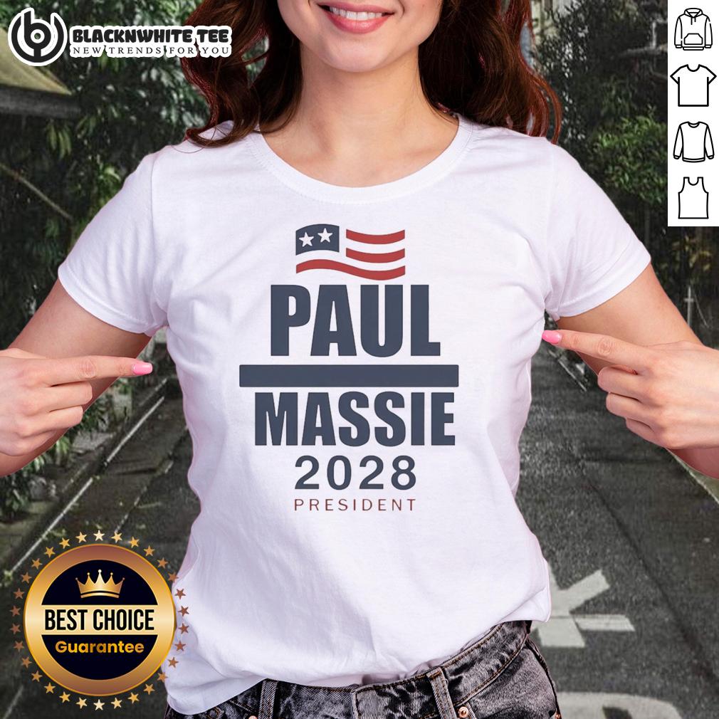 Good Paul Massie 2028 President Flag T-Shirt - Image 3
