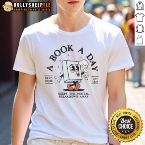 Top Bookish Mental Health Book A Day Retro Read More Book T-Shirt