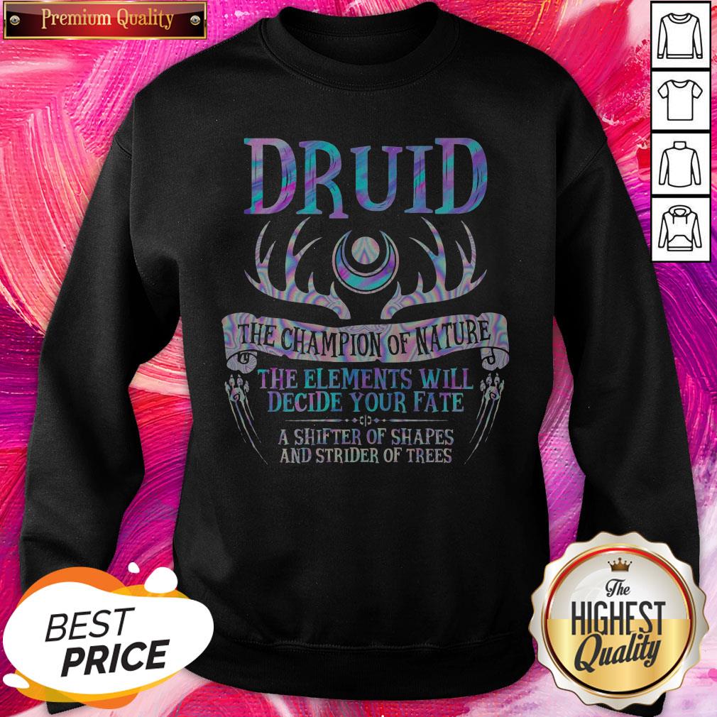 Druid The Champion Of Nature The Elements Will Decide Your Fate Shirt - Image 2