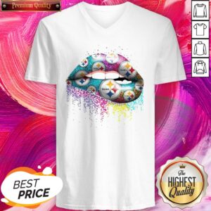 Alternative view of Fantastic Rainbow Lip Pittsburgh Steelers Shirt