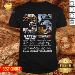 Perfect 35 Years 1986 2021 Top Gun Maverick Thank You For The Memories Signatures Tee Shirt