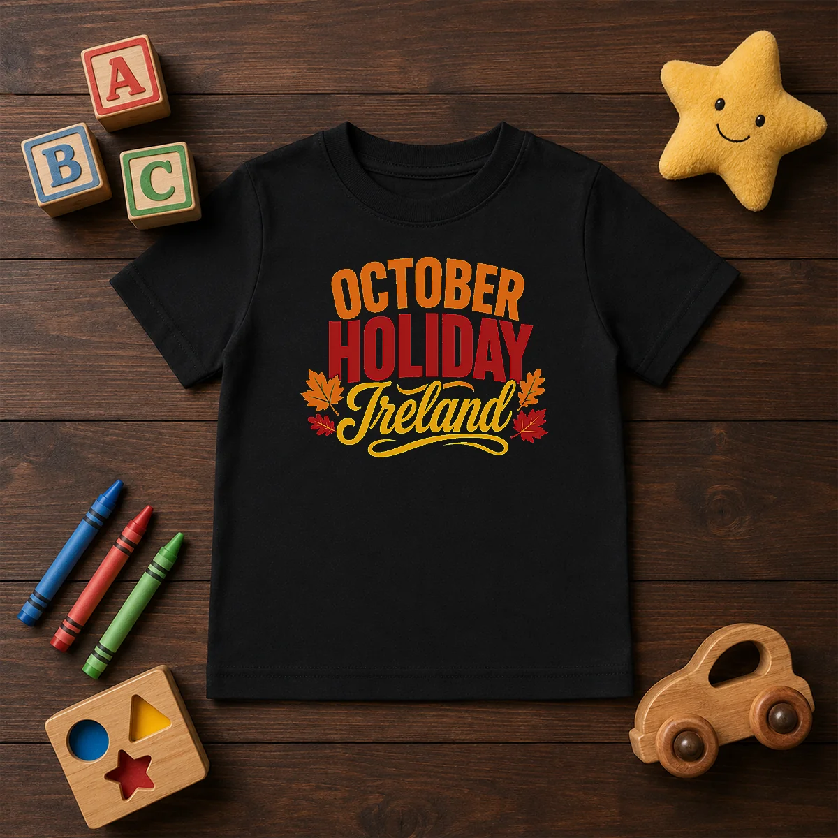 Pretty October Holiday Ireland Cozy Fall Typography Vector Shirt