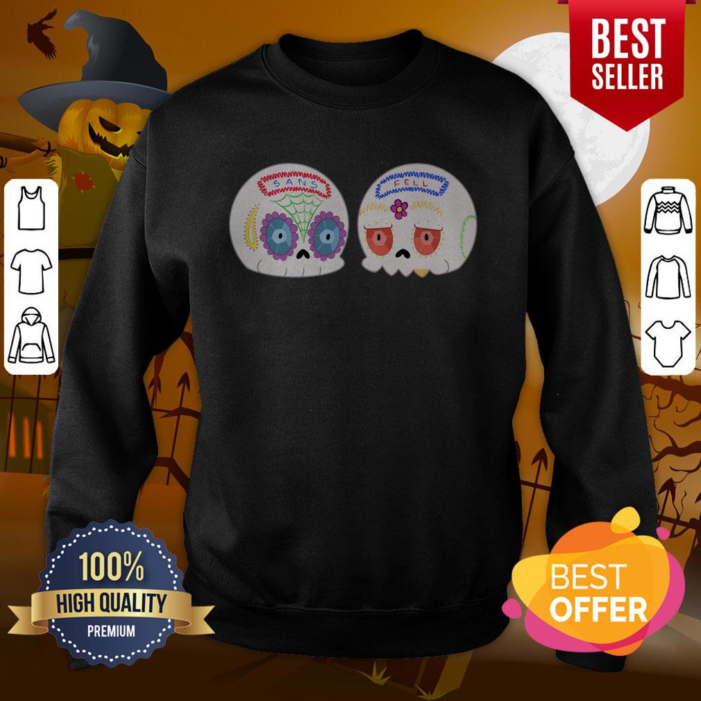 Sugar Skulls Day Of Dead Sans And Fell Shirt - Image 4