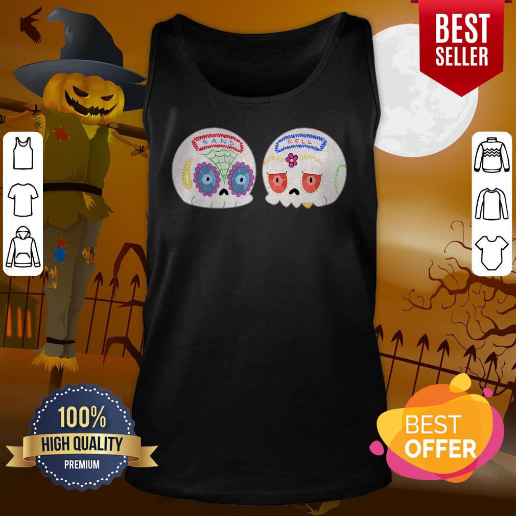 Sugar Skulls Day Of Dead Sans And Fell Shirt - Image 3